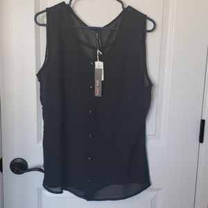 Nina Capri Sheer Sleeveless Blouse